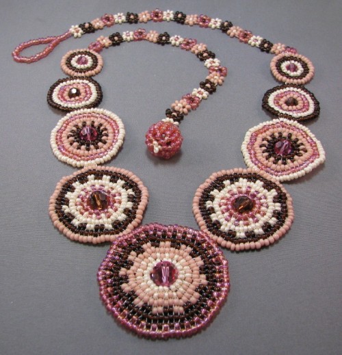 Ring around the Rosie beaded necklace