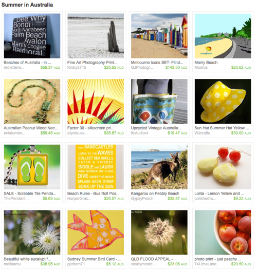 Summer in Australia - Etsy treasury