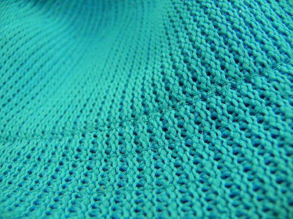 Close up of knitted fabric