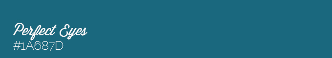 Colour swatch called perfect eyes #1A687D