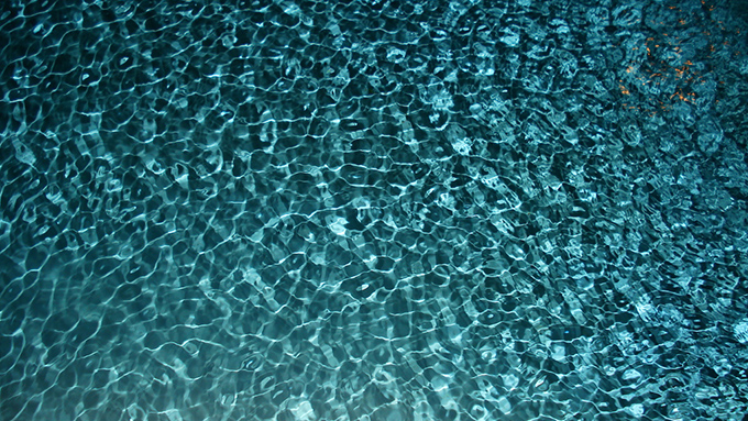 Surface of blue water