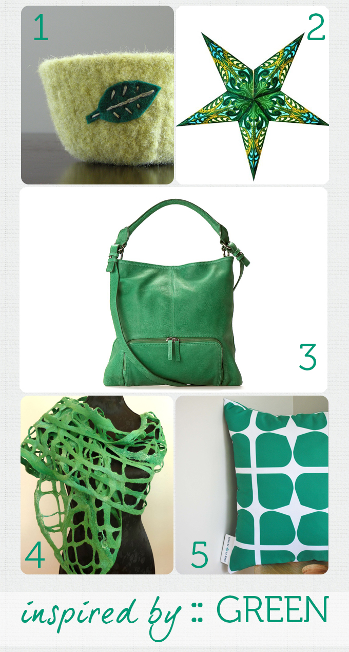 A selection of products in green