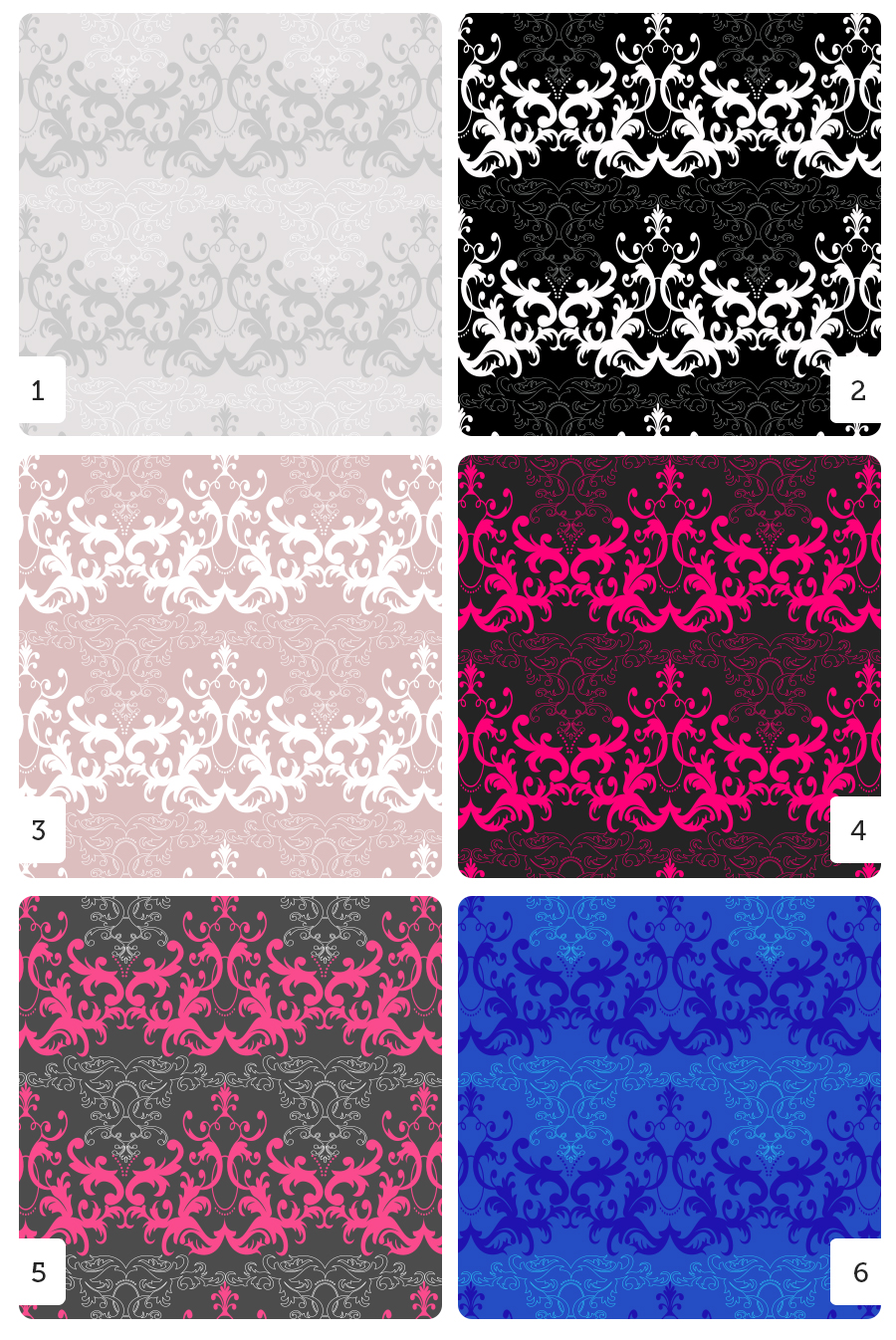 6 different patterns based on my Chandelier pattern