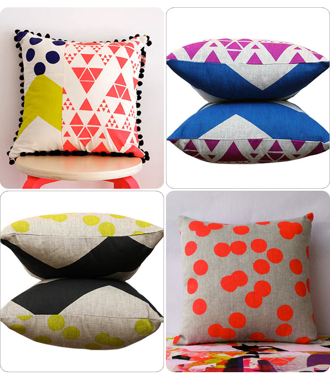 4 cushions from the print society store