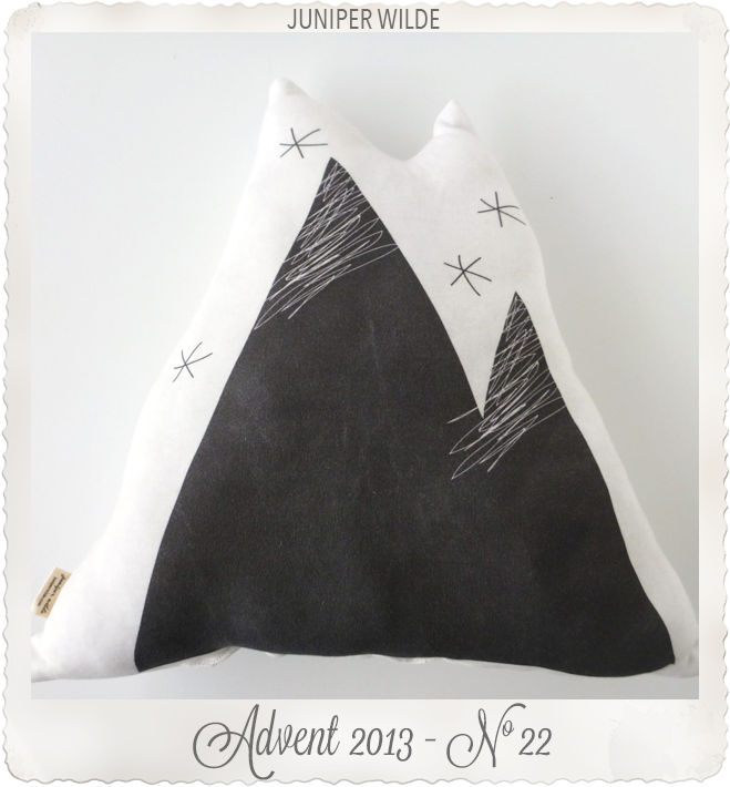 ORGANIC Mountain Pillow Black & White by juniper wilde