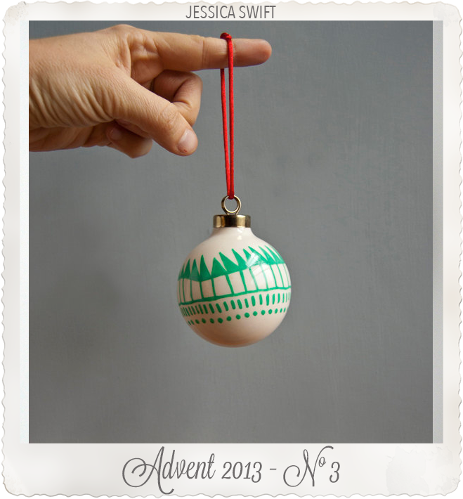 One of a kind Christmas ornament by Jessica Swift